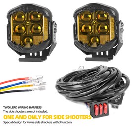 Offroad Gamers LED Light Bar Wiring Harness Kit 12AWG Heavy Duty 12V 4Pin Rocker Switch Laser On Off Waterproof Switch Power Relay Blade Fuse for Off Road Lights LED Work Light