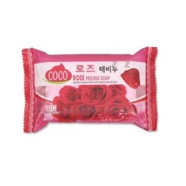 JQ COCO Rose Exfoliating Soap, Facial Wash, Shower, Bathroom Soap / COCO 로즈 때비누 세안 세수 샤워 욕실비누