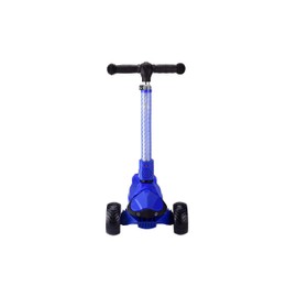 Kick Scooter with Adjustable & Foldable Handlebar, Light Up &Flashing Wheels, Extra Wide deckplate, Ride on Scooter with Brake for Kids 3-8 Years Old,-Blue