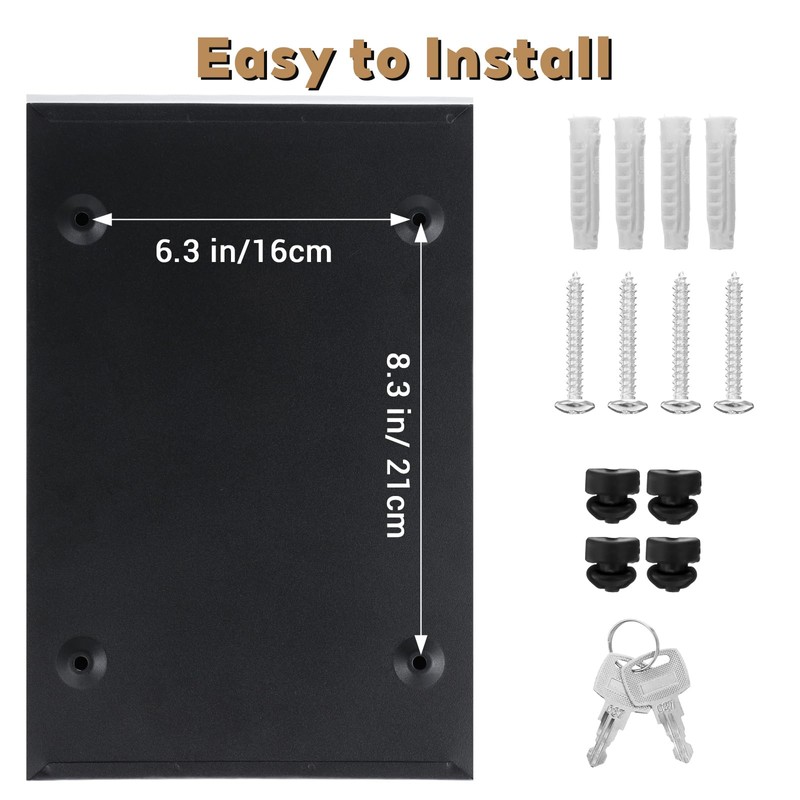 Locked Mailboxes for Outside with Key, Security Mailbox with Key