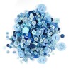 660 PCS Round Blue Button Resin Sewing Buttons Round Mixed