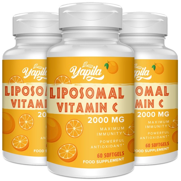 Liposomal Vitamin C Capsules 2000mg(3 Pack), Maximum Absorption, High dose