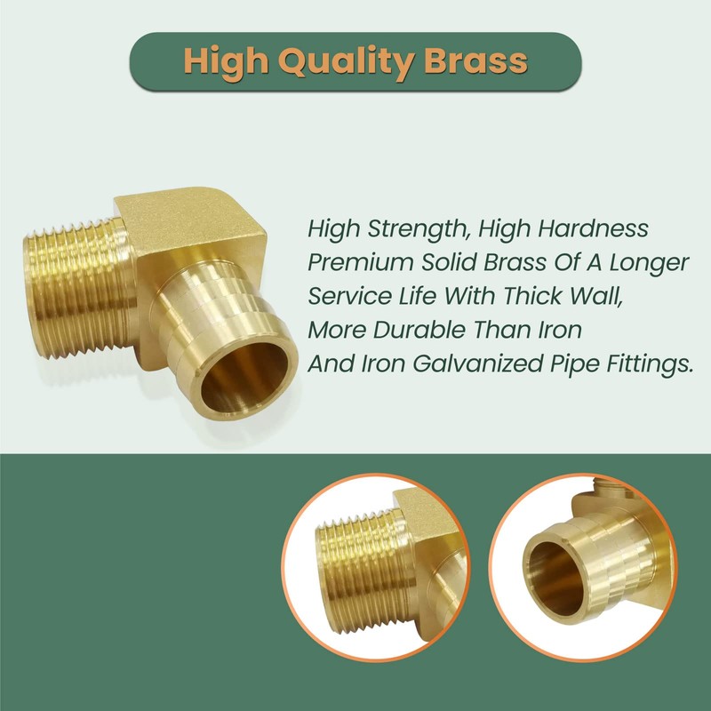 gotonovo 3/4" Hose ID x 3/4" Male NPT MNPT 90