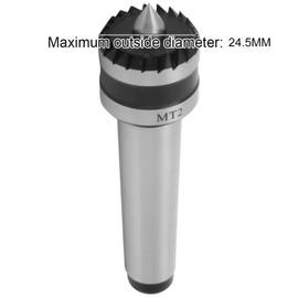 MT2 Wood Turning Tool, Heavy Duty Bearing Tailstock Wood Metal Lathe, Multi-tooth Wood Lathe Drive, Spring Point (B)