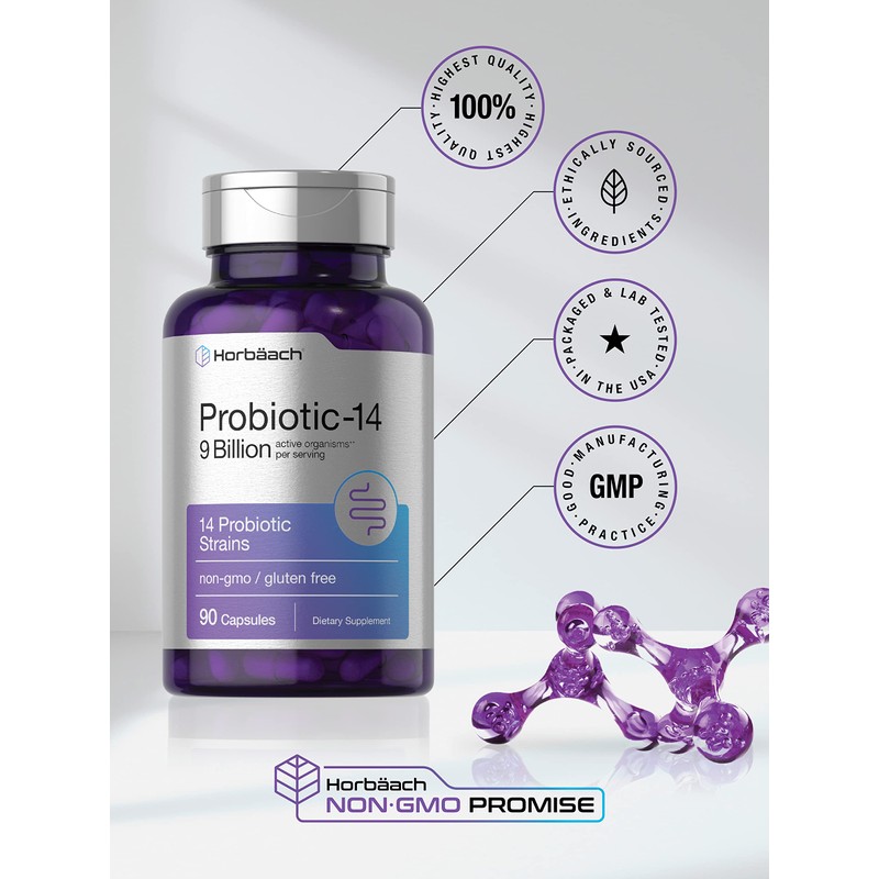 Horbäach Probiotics for Women & Men | 14 Strains for
