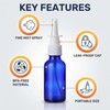 6PCS 0.34oz 10ml Empty Nasal Spray Bottles, Glass Refillable Fine