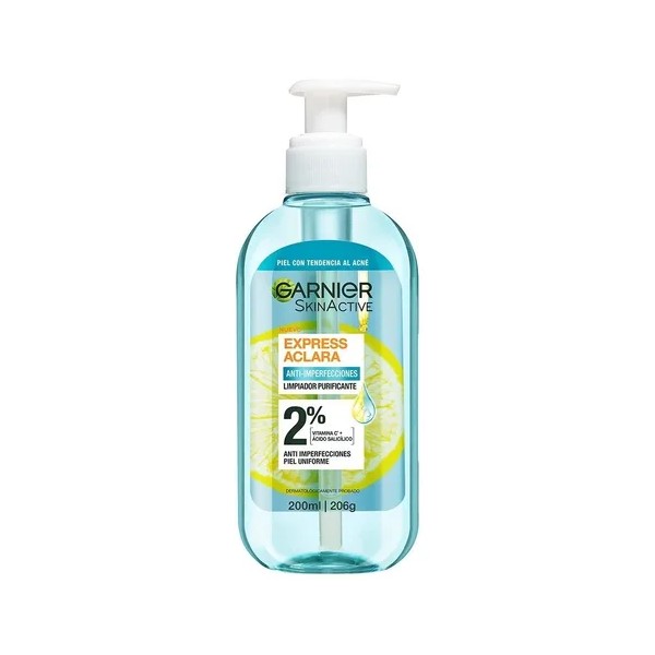 Garnier Express Aclara Limpiador Purificante Para Piel Con Tendencia Al