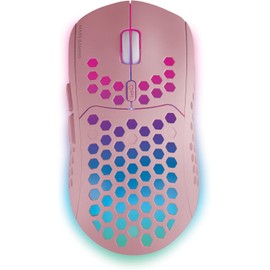 Marsgaming MMW3P, ratón inalámbrico para Juegos, RGB Flow, Ultraligero 79 g, 3200 dpi, Rosa