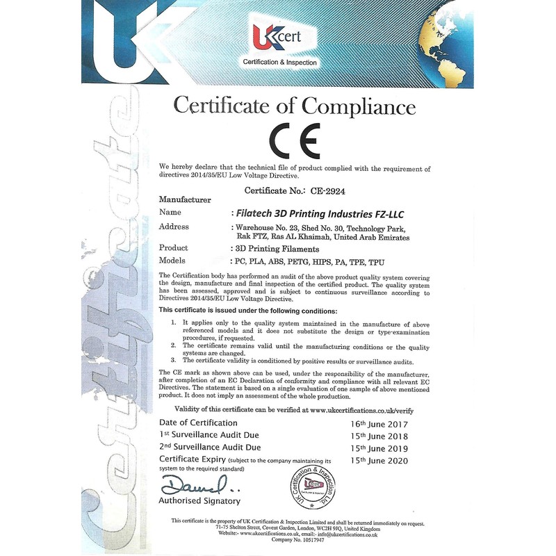 Filatech HIPS 3D Printer Filament, 1.75mm, Premium Quality, 0.5kg (Black)