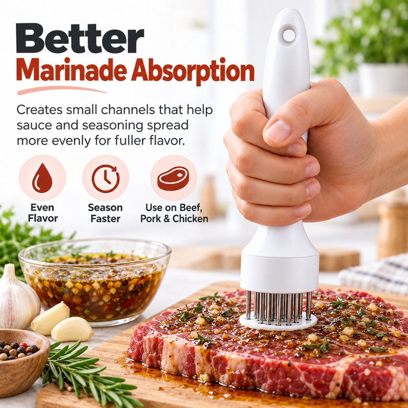 Handheld Meat Tenderizer for Pork, Chicken & Beef – 21