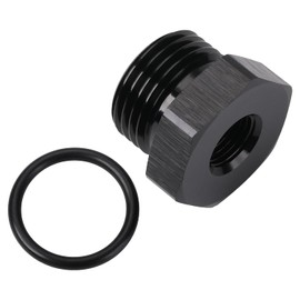 Podavelle 8AN -8 ORB O-ring Boss to 1/8 NPT Female Port Fitting Adapter Reducer Aluminum Black