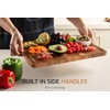 FYCTIO Walnut End Grain Cutting Board with Juice Groove &