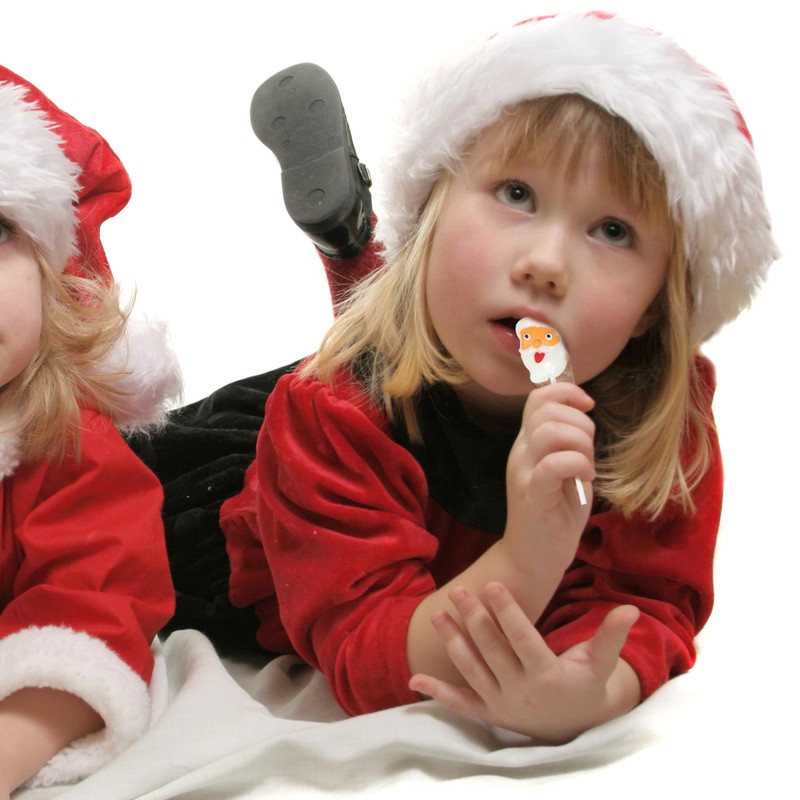 Christmas Santa Lollipops Individually Wrapped - 12 Santa Candy Suckers