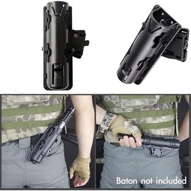 MODJUEGO 360° Rotation Gas Baton Holder Swivelling Expandable Plastic Telescopic Holster Baton Case