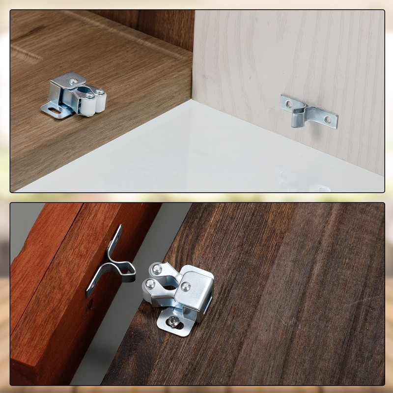 Bonuci Cabinet Door Latch and Catch Hardware Roller Catch Double