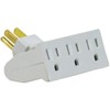 Globe Electric 46505 3-Outlet Lateral Swivel Grounded Wall Adapter Tap,