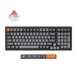 Keychron K4 Max QMK Wireless Custom Mechanical Keyboard, 96% Layout Tri-Mode Bluetooth 5.1/2.4G/USB-C Programmable White Backlight, Super Red Switch NKRO Gaming Keyboard for Mac/Windows/Gamers