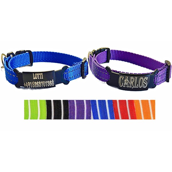 2 x Personalised Cat Collar Personalised with Name Engraved Cat