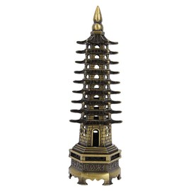 Alloy WenChang Tower Model for Bedroom Home, Vintage Chinese Tower Model