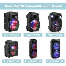 PowerHOOD 5V AC/DC Adapter Compatible with Pyle Portable Bluetooth PA Speaker System PPHP835B PPHP836B PPHP838B PPHP854B PPHP2835B PPHP2836B Rechargeable Outdoor Bluetooth Speaker Power Supply Charger