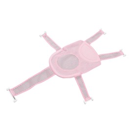 Red de Apoyo para el Baño, Red Transpirable para Bebés Antideslizante Ajustable para Bebés con Reposacabezas Suave y Malla Universal (Rosa)