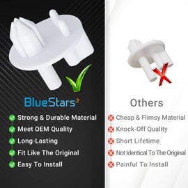 Ultra Durable 241993101 Refrigerator Crisper Cover Support Replacement Part by BlueStars - Exact Fit for Frigidaire & Kenmore Refrigerators - Replaces AP4427109 1513082 240423701 7241993101 - PACK OF 4