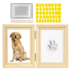 Nasjac Paw Print Set Dog Cat - Keepsake Set for Handprint and Footprint Baby, DIY Paw Print Set Dog with Letters and Numbers, Memory Photo Frame as a Gift for Dog Owners