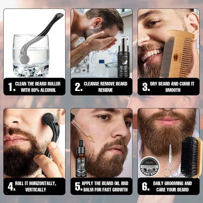 Kit For Engrosar El Cabello Y La Barba, Potenciador Del