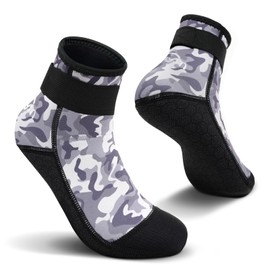 Yikayin Neoprene Socks, 3 mm Watt Socks, Diving Socks for Men, Women, Swimming Socks, Beach Socks for Snorkelling, Kayaking, Jet Skiing, SUP, gray