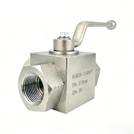Autovo Hydraulic Valve 3/4 Inch 4568 PSI High Pressure, Shut-Off 3 Way Hydraulic Ball Valve KHB 3/4" NPT