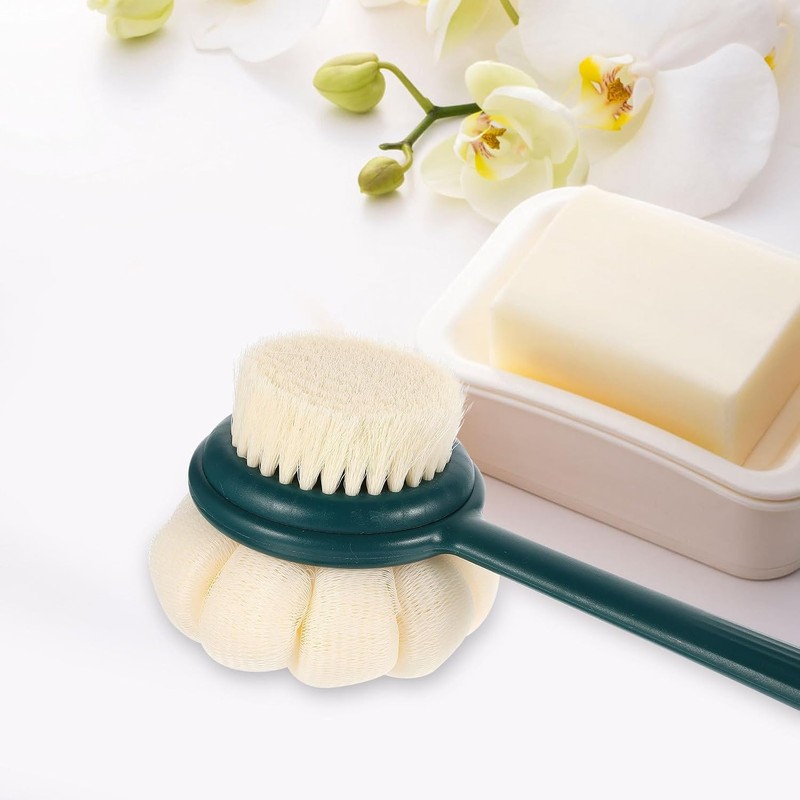 SUPVOX Cepillo de Baño Mango Largo de Doble Cara Cerdas
