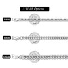 Jewlpire Silver Chain for Men, Diamond Cut Miami Cuban Link