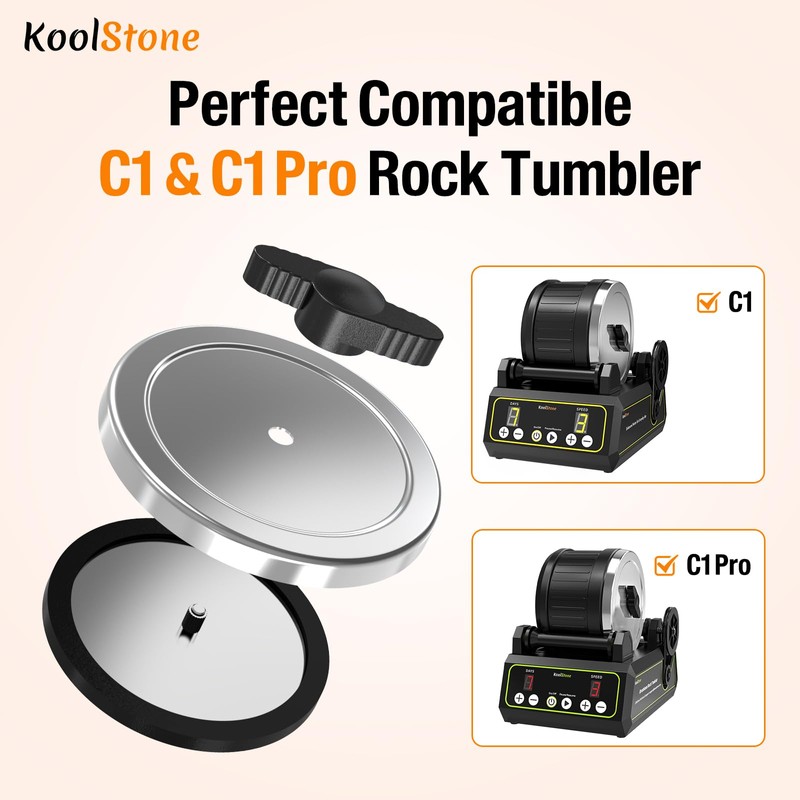 KoolStone Rock Tumbler Barrel 's Top Lid Accessories, Only Compatiable