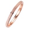 PAURO Women's Stainless Steel 2MM Thin Rose Gold Silver Stackable