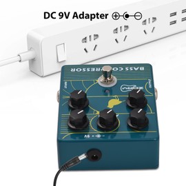 ZORY Compressor Bass Effector Pedal for Electric Bass Guitar Bass Amp Pedal True Bypass DC 9V 6.35mm Input/Output Interface Compressor Effects Pedal