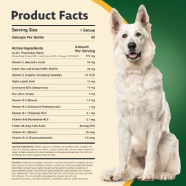 Ocu-GLO Vision Supplement for Small Dogs by Animal Necessity with Lutein, Omega-3 Fatty Acids, Grape Seed Extract and Antioxidants to Promote Eye Health in Dogs, 45ct Liquid Gelcaps