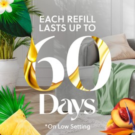 Air Wick Plug In Scented Oil Starter Kit, 2 Warmers + 6 Refills, Vanilla & Pink Papaya, Essential Oils, Air Freshener