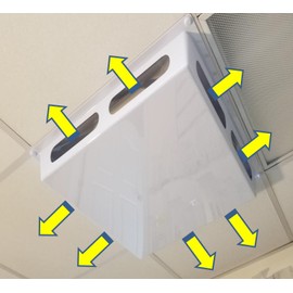 4-Sided Ceiling Air Diverter with Magnet Install (2)