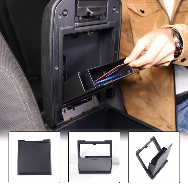 Car Armrest Hidden Storage Box Compatible with Toyota Tacoma 2016-2023