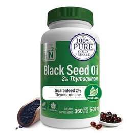 Health Thru Nutrition Aceite de semillas de comino negro sin OMG 500 mg cápsulas blandas prensadas en frío, 360 Softgels