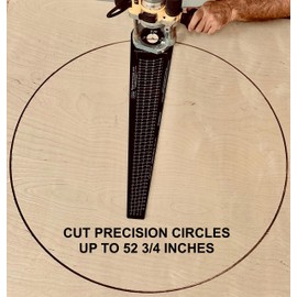 Jasper 300 Industrial Grade LTD ED Circle Cutter Router Jig - Router Circle Jig Cuts Perfect Circles from 7 to 52 ¾” D - Circle Guide Kit Includes Centering Disc, Pivot Pins & Fits 50 Popular Routers