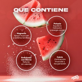 Electrolitos En Polvo Sabor Sanda Watermelon  Magnesio, Potasio, Calcio  Hidratacin, Ideal Para Gimnasio, Calor, Ejercicio, Sudoracin Y Entrenamiento 