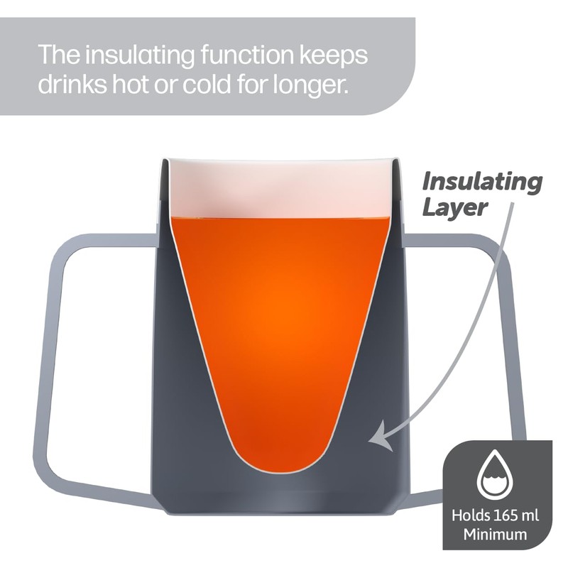 JFA Supplies JFA Supplies 2 Handles 165ml Grey Adult Drinking