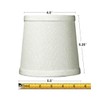 Set of 6 Light Oatmeal Linen Drum Chandelier Clip-On Lampshade