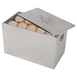 HAPPCUCOE Water Bath Canner,13.2 Quart Boiling Water Canners with 2 Canning Racks, 50L Stainless Steel Large Stock Pot, Flat Bottom Brushed Canner,Silver