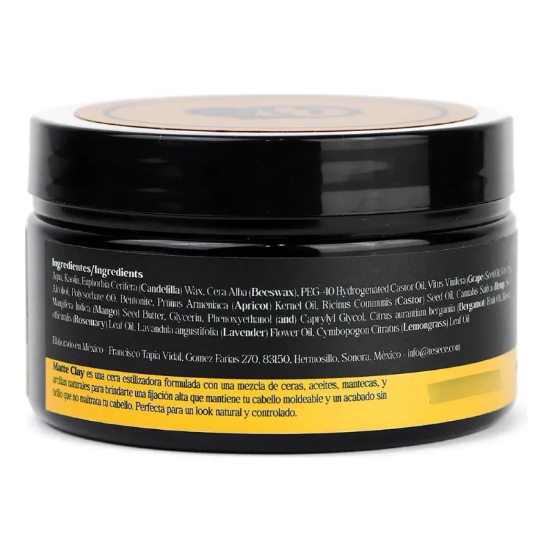 Cera Matte Clay Tesecé | Fijacion Alta Moldeable Sin Brillo