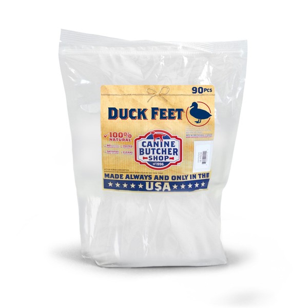 Canine Butcher Shop Duck Feet for Dogs (Pack of 90),