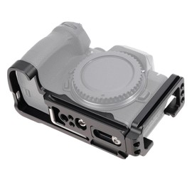 XUMIUZIY DSLR Camera L Bracket Quick Release Plate for Z50II, Vertical Horizontal Switching, 1/4" 3/8" Threaded Holes, Aluminum Mount for DSLR Camera Tripod Monopod Stabilizer