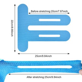 Skin-friendly Kinesiotapes - Pre-Cut Pack of 10 Waterproof Physio Tape in Blue for Knee Pain Optimal Comfort Ideal for Athletes and Everyday Use Helps Effectively Relieve Pain