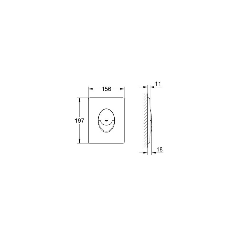 Grohe Start GRO38964P00 Actuator Plate Matt Chrome